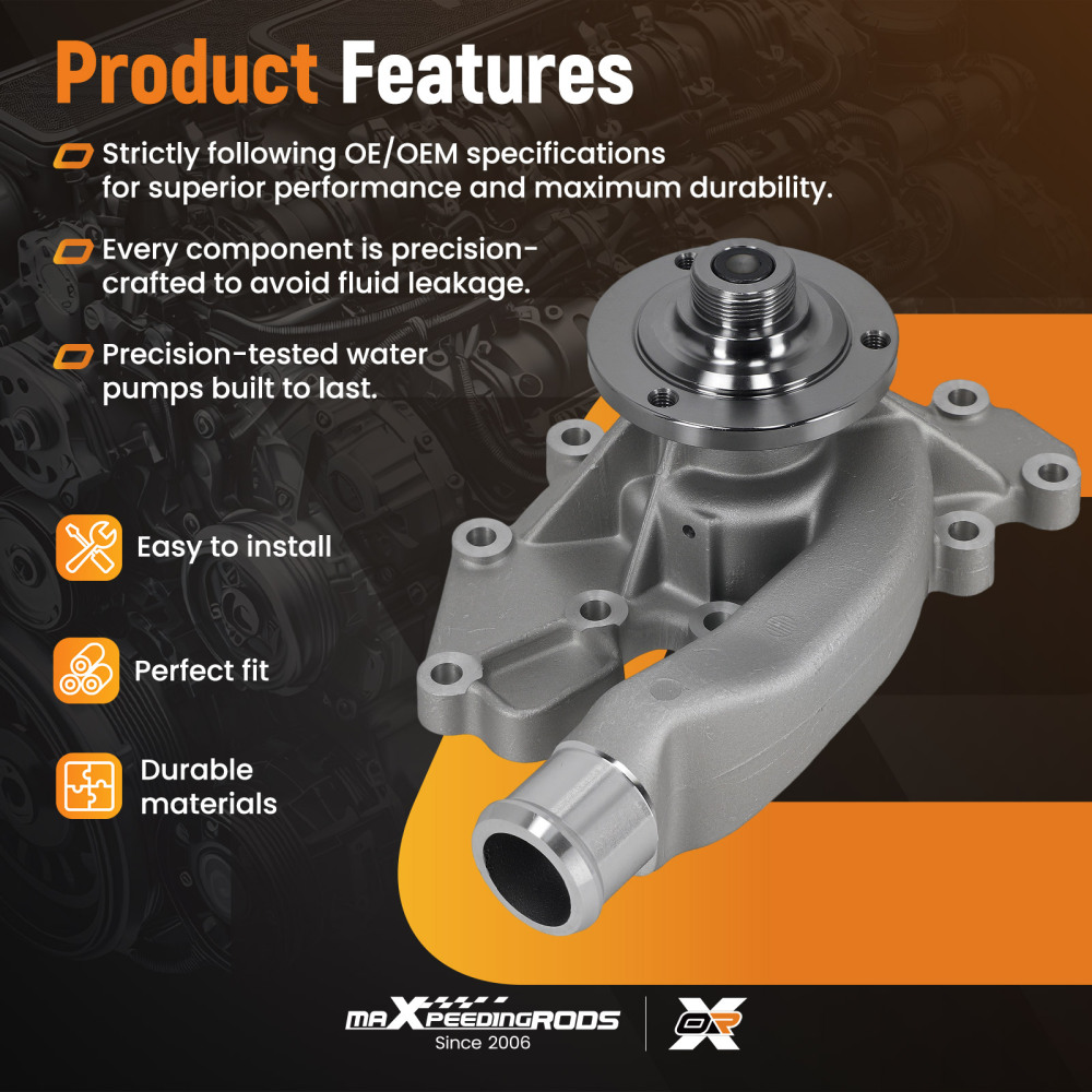 ENGINE WATER PUMP compatible for LAND ROVER DISCOVERY compatible for RANGE ROVER V8 3.9L 4.0L 4.6L STC4378