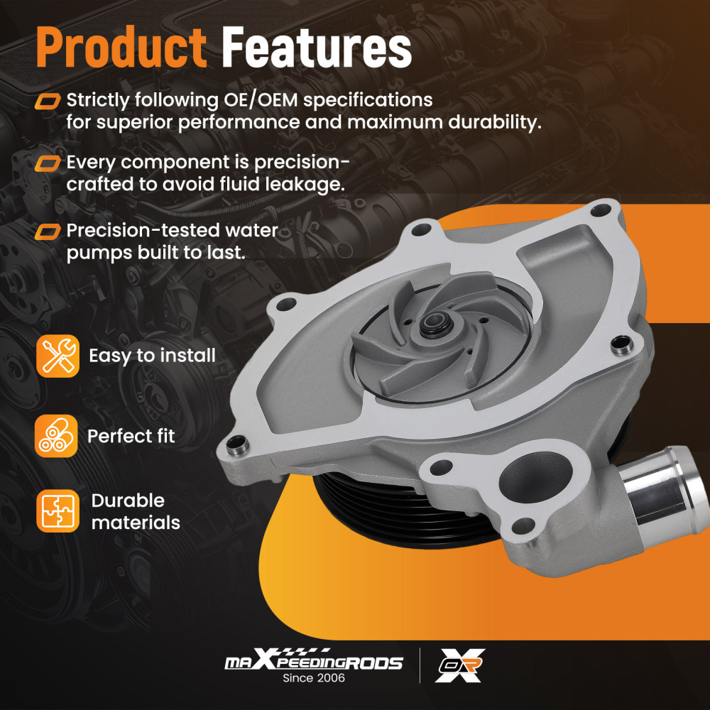 Coolant Pump compatible for Porsche 911 Boxster Cayman H6 Petrol 99610601153