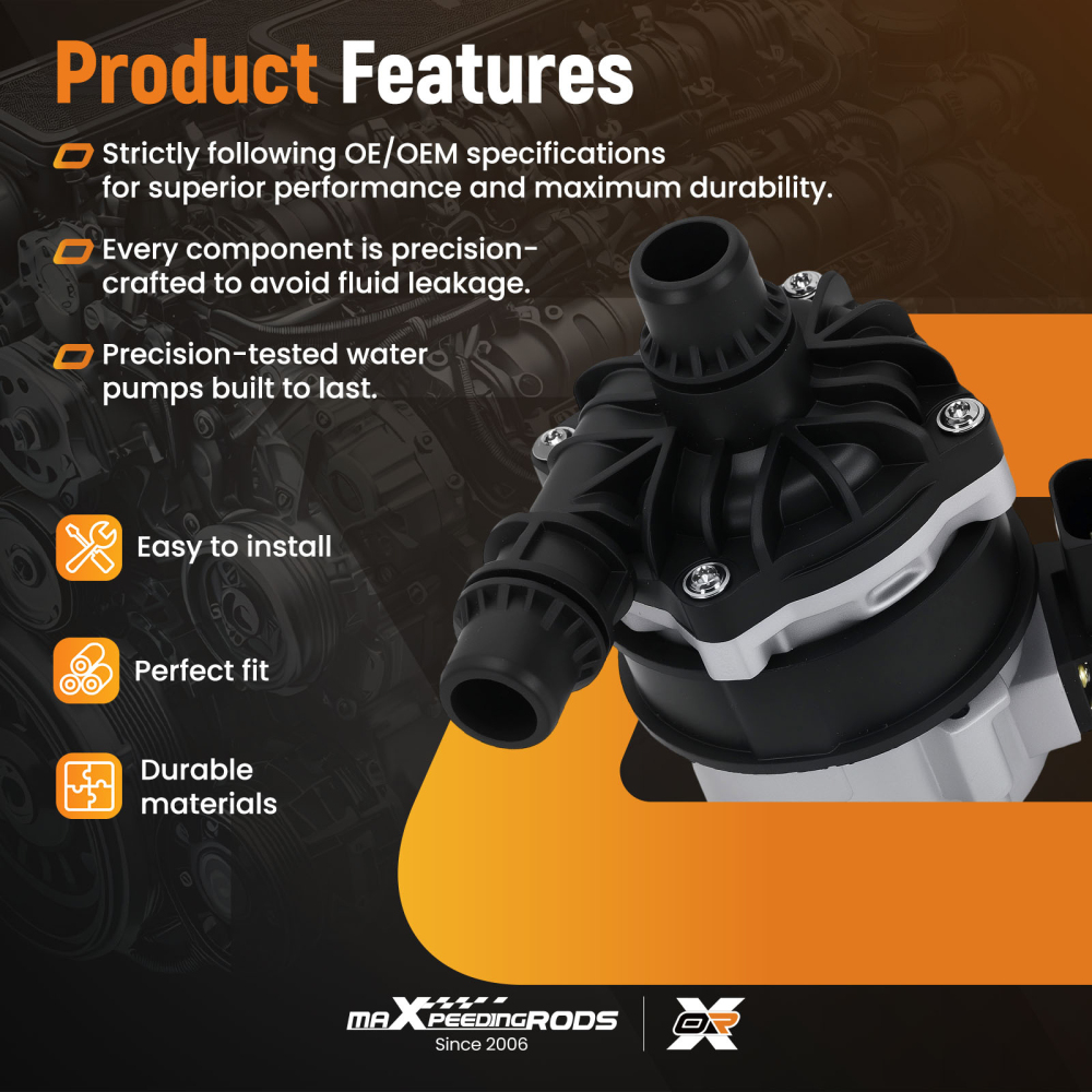 Auxiliary Water Pump compatible for Mercedes GLA45 AMG X156 2014-2019 A0005001986