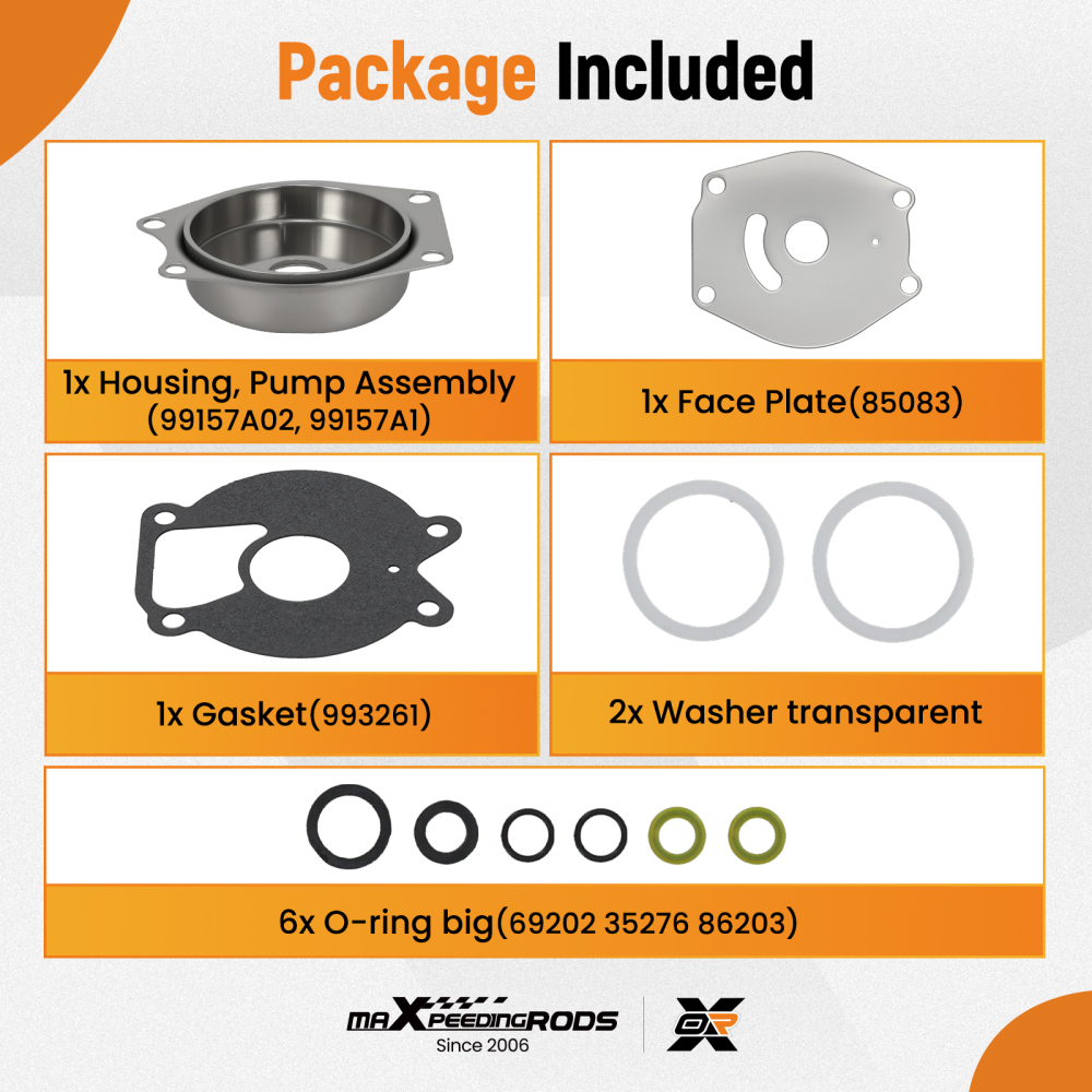 Girante Kit compatibile per Mercury Mariner 9.9 15 18 20 25 99157T2 85098A2