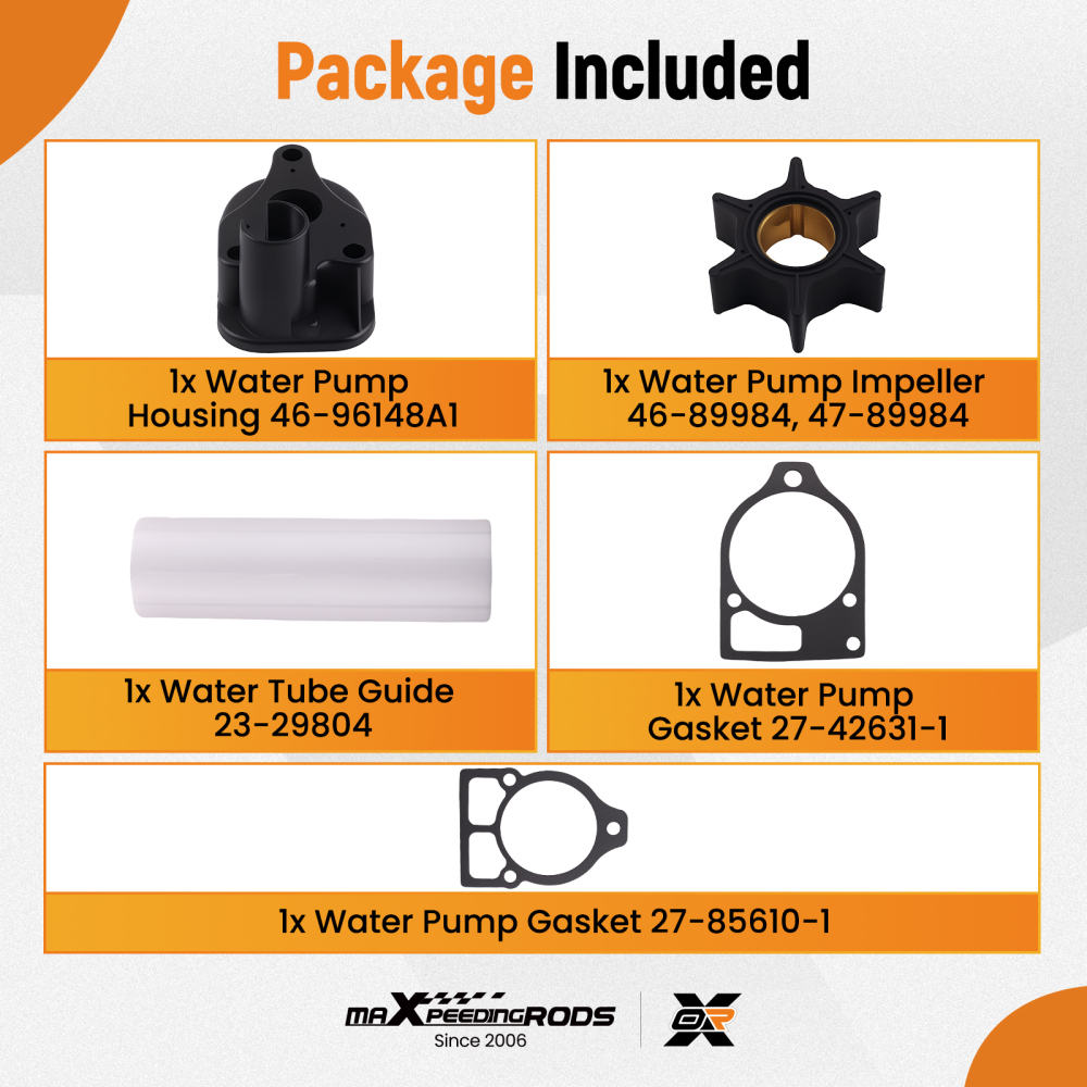 Complete Impeller compatible for Mercury 200HP 220HP Outboard 1970-1990 18-3517