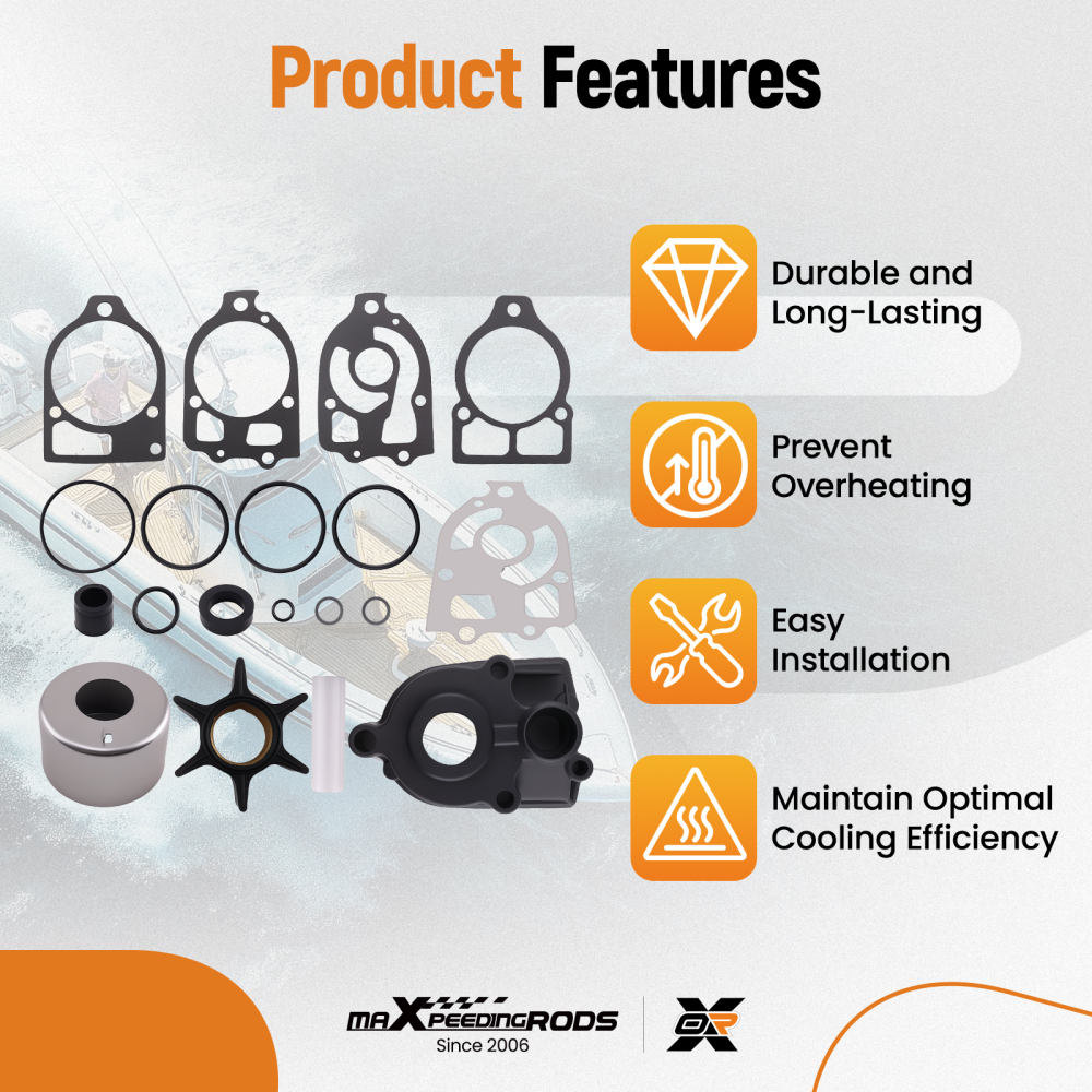 Complete Impeller compatible for Mercury 200HP 220HP Outboard 1970-1990 18-3517