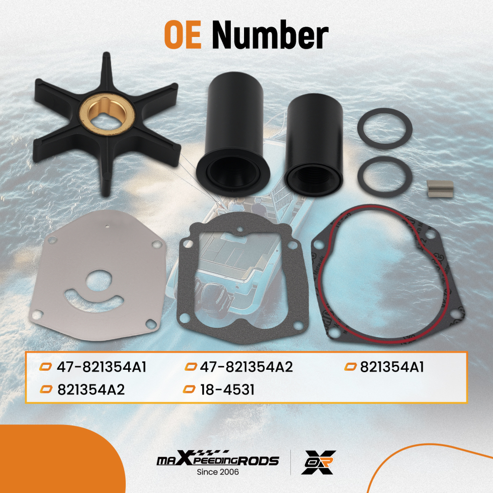 Impeller Kit compatible for Mariner 40 50 HP 1998-1999 821354A2 47-821354A1