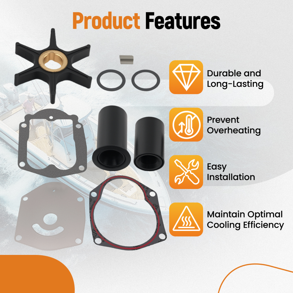 Kit Pompe à Eau compatible pour Mariner 25-50 CV 1998+ 47-821354A1 821354A1 18-4531