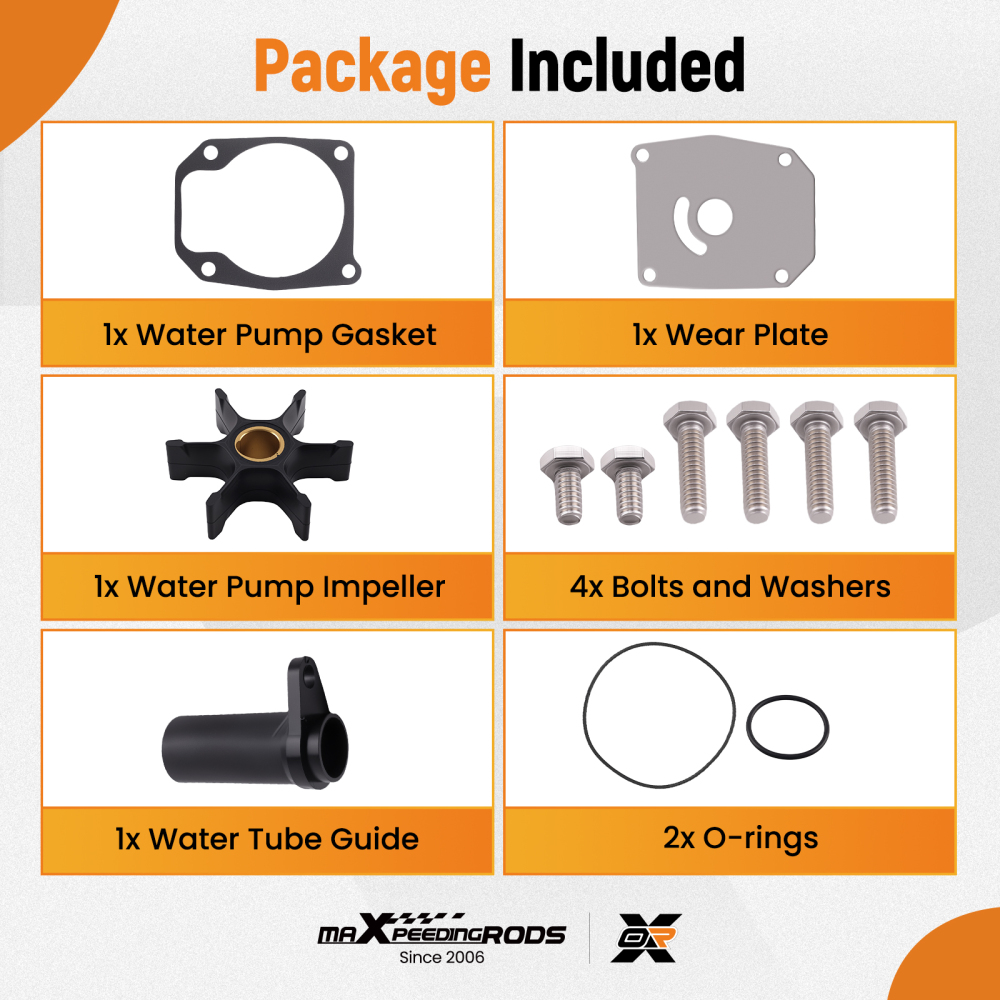 Impeller Gasket Kit compatible for Johnson Evinrude 3-Cylinder 60 70 75 1979-2003