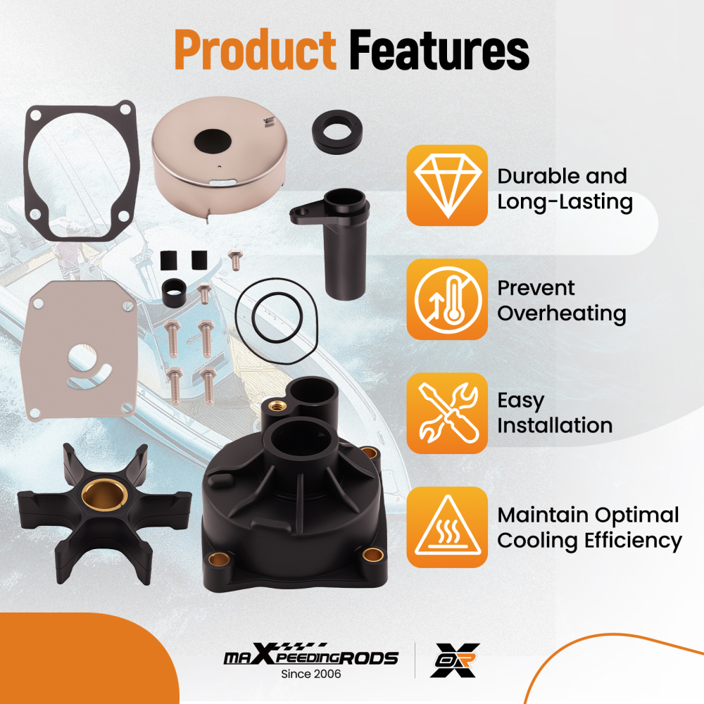 Impeller Gasket Kit compatible for Johnson Evinrude 3-Cylinder 60 70 75 1979-2003