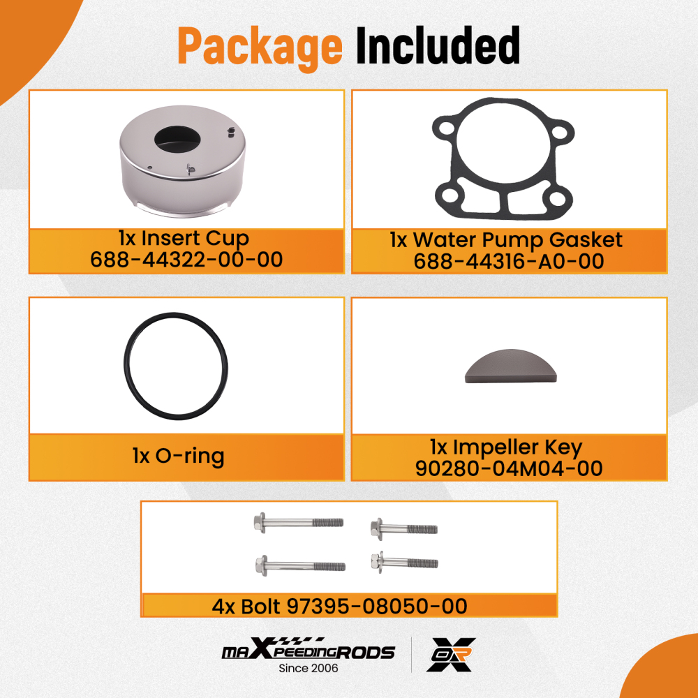 Impeller Kit compatible for Yamaha 2 Stroke 60 70 75 80 85 90HP Outboard 18-3370