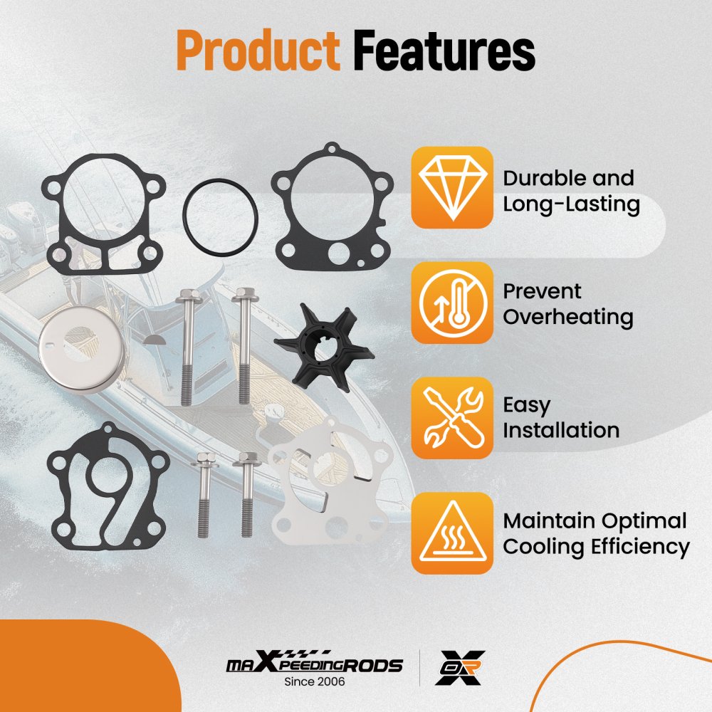 Impeller Kit compatible for Yamaha 2 Stroke 60 70 75 80 85 90HP Outboard 18-3370