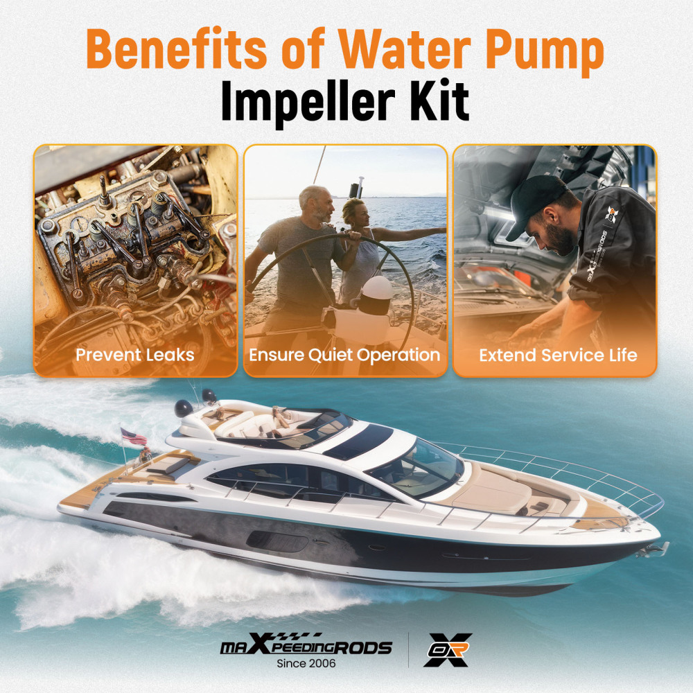 Impeller Kit compatible for Mercury 4 4.5 7.5 9.8HP Outboard 47-89981T1 89981Q1