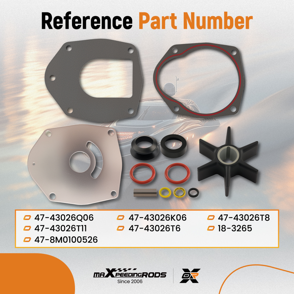 Impeller Kit compatible for Mercury 100-125HP 4cyl 2-Cycle Outboard 47-43026Q06