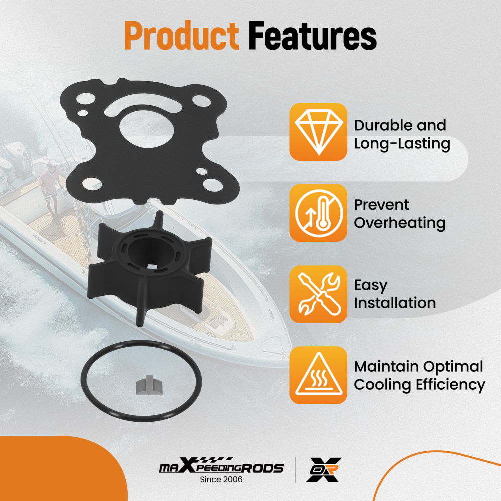 Impeller Gasket Kit compatible for Honda BF8D BF9.9D BF15D BF20D 19232-ZW9-000 Outboard