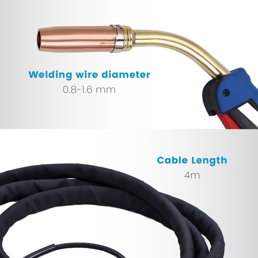 Fiamma ossidrica MB 501 acqua refrigerati 550A pacchetto tubo 4m MIG MAG Nuovo