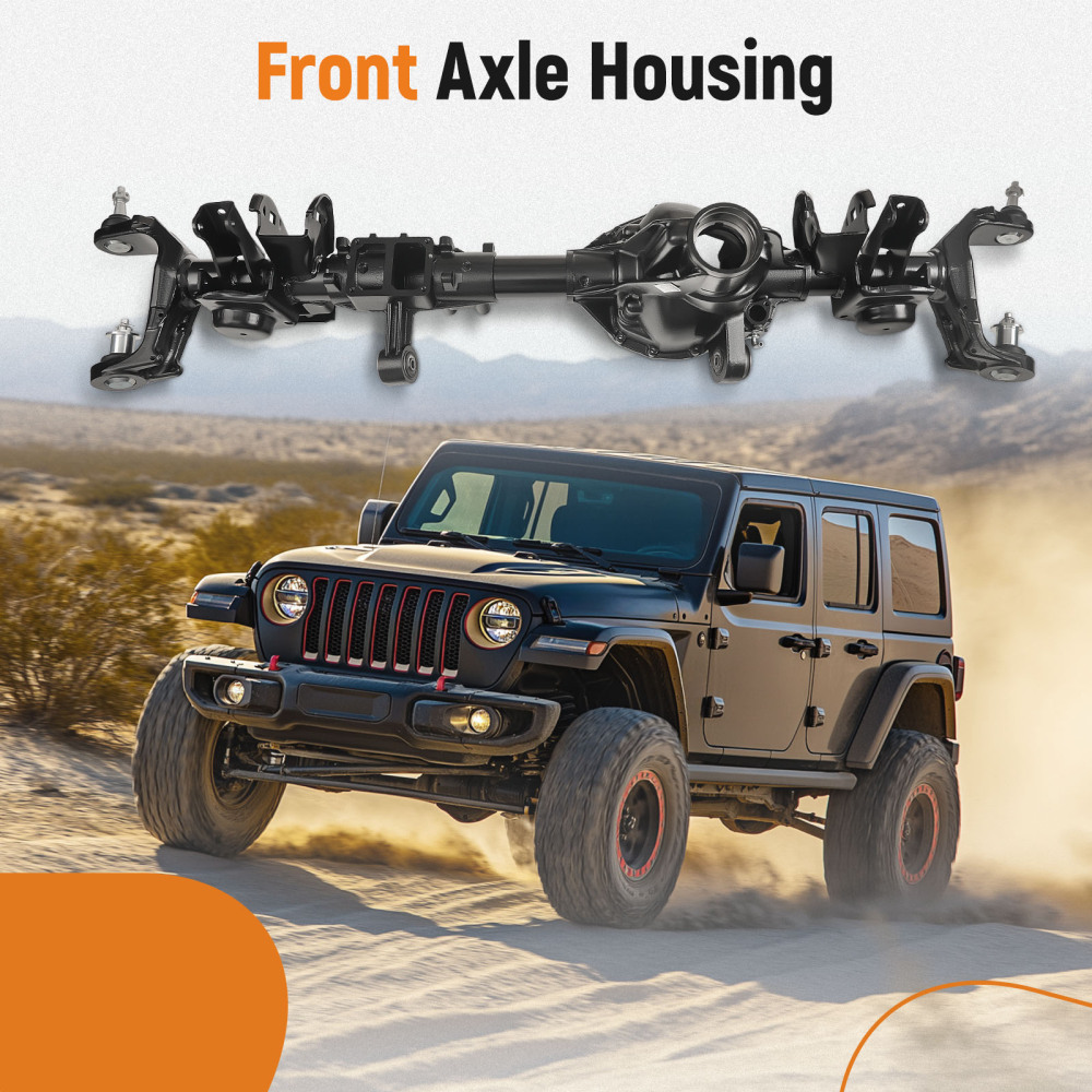 Front Axle Housing compatible for Jeep Wrangler JL Rubicon 4WD Dana 44 M210 Axle Ratio 3.73