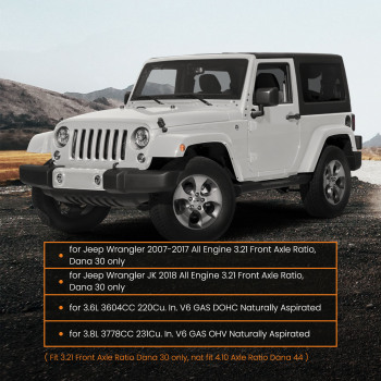 Front Differential Housing compatible for Jeep Wrangler 2007-17 Wrangler JK 2018 All Engine