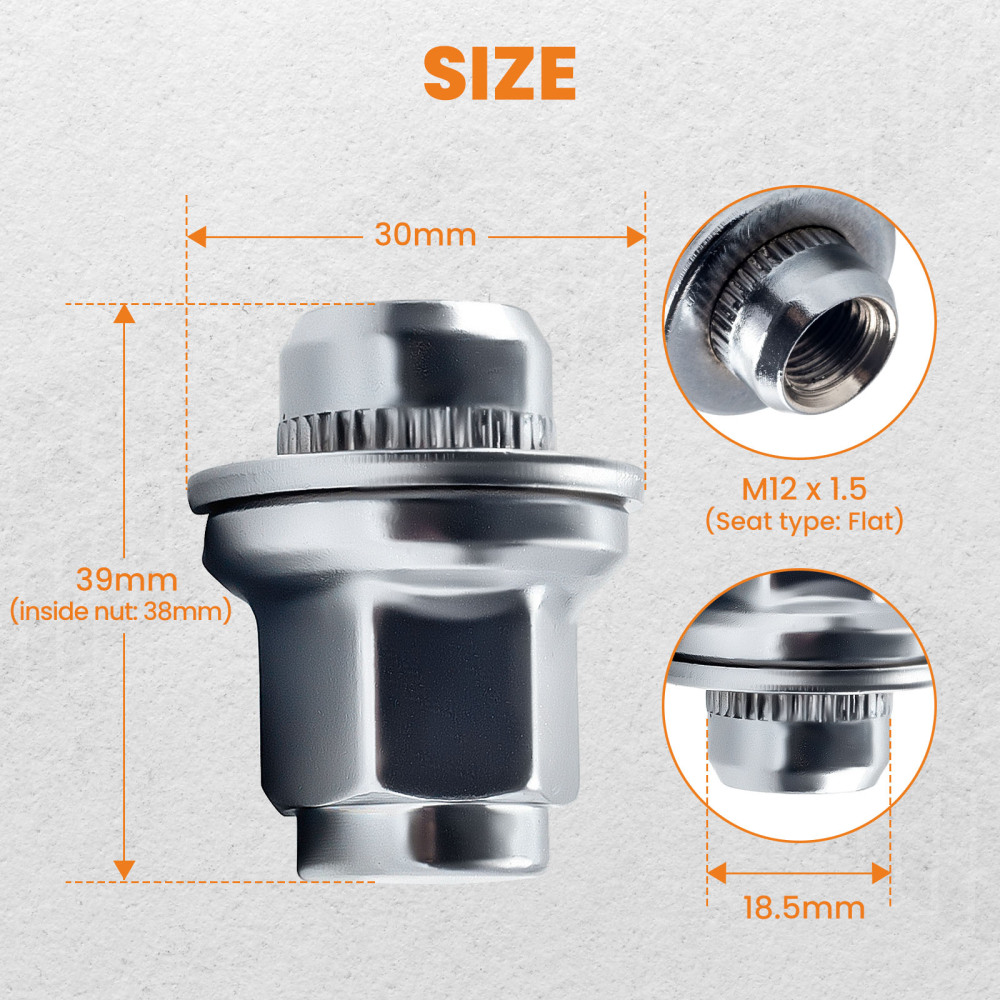 20pcs Wheel Studs Hub Nut Thread compatibile per Jaguar S-Type XF / XFR / XJ6 / XJ8/ XJ/X350