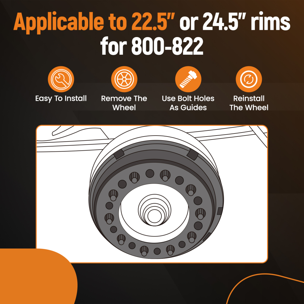 SET OF 2 Auto Wheel Balancer For 22.5-24.5 Wheel - Steer Axle 800-822