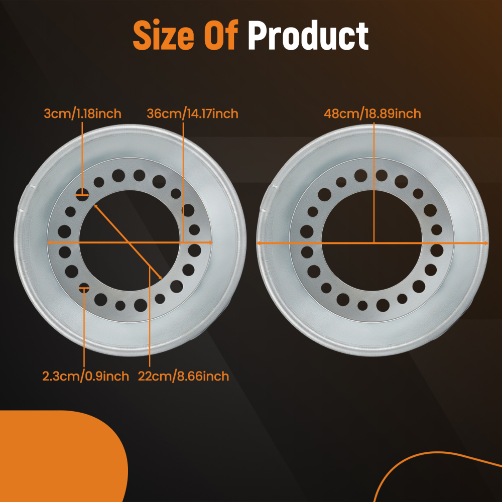 SET OF 2 Auto Wheel Balancer For 22.5-24.5 Wheel - Steer Axle 800-822