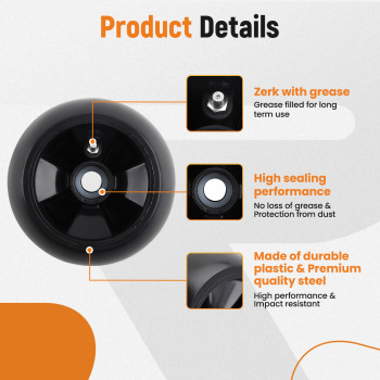 4 Pack AM125172 Plastic Deck Gauge Wheel Kit For 200 Series 240 245 260 265 285