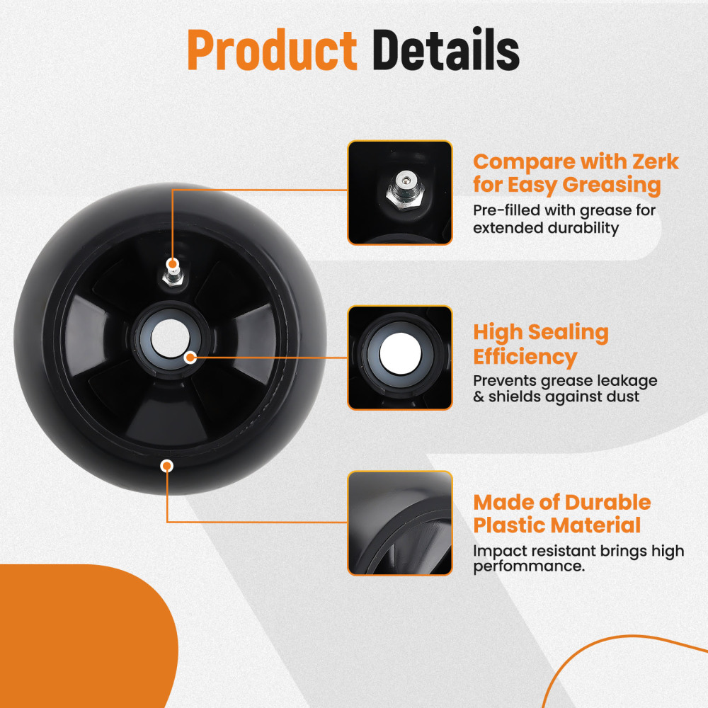 4 Pack AM125172 Plastic Deck Gauge Wheel Kit For 200 Series 240 245 260 265 285