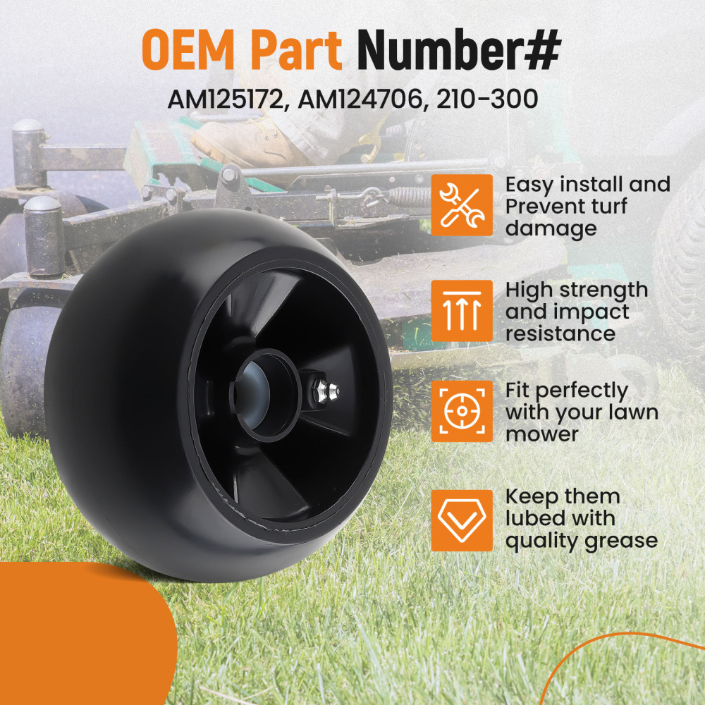 4 Pack AM125172 Plastic Deck Gauge Wheel Kit For 200 Series 240 245 260 265 285