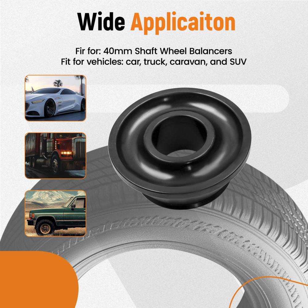 4pcs Ruota Pneumatico Balancer Standard Cono Coni Kit 4 Misure 40mm per trucks