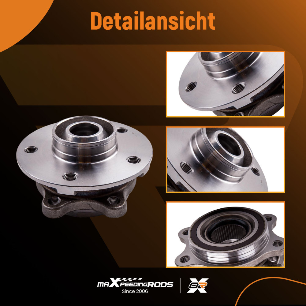 Front Wheel Bearing Kit compatible for Audi A4 B8 Saloon / Estate Q5 8R 8K0598625 4H0498625