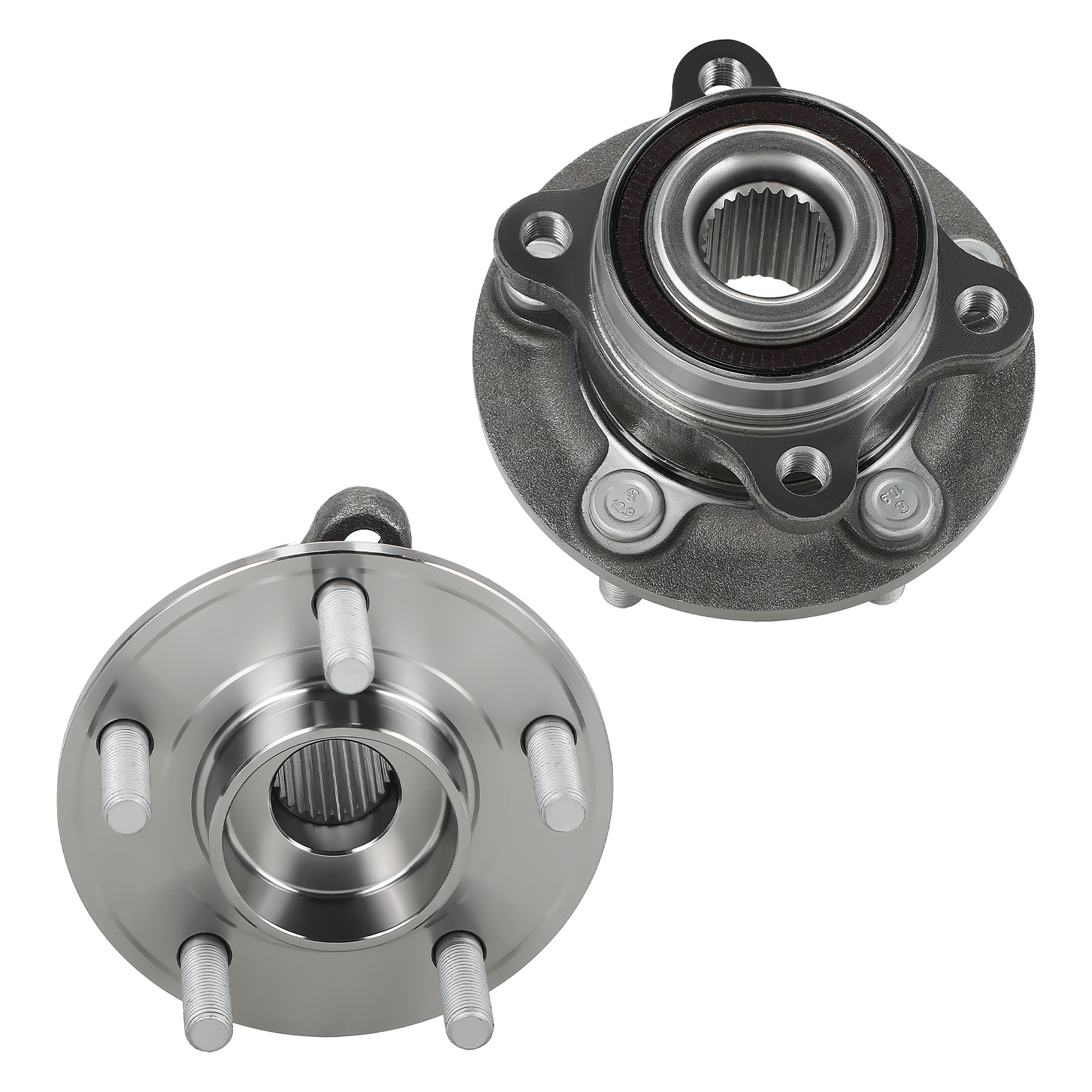 AWD Pair (2) Rear Wheel BearingHubs Assembly compatible for Ford Fusion 2013 2014 2015