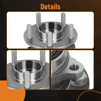 AWD Pair (2) Rear Wheel BearingHubs Assembly compatible for Ford Fusion 2013 2014 2015