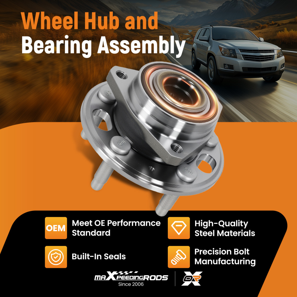 Front Left Right Wheel Bearing Hub compatible for Chevrolet Equinox 2010-2017 513288 5 Lugs