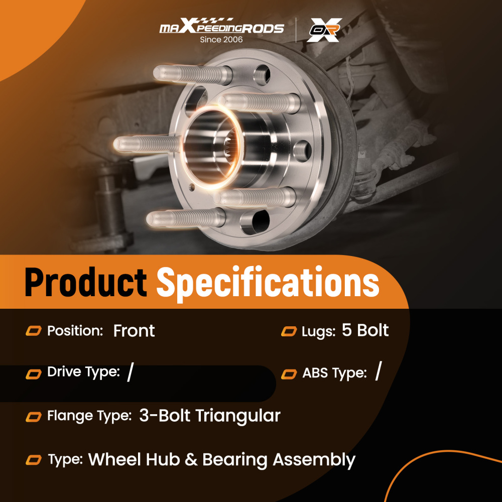 Front Left Right Wheel Bearing Hub compatible for Chevrolet Equinox 2010-2017 513288 5 Lugs