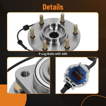 Front Wheel Bearing Hub For In-finiti QX56 2008-2010 Ni-ssan Armada 2008-2012