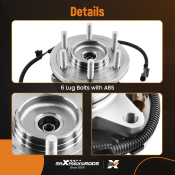 Front Wheel Bearing Hub compatible for F-150 V6 2.7L Petrol 4WD Only 515169 2015-2017