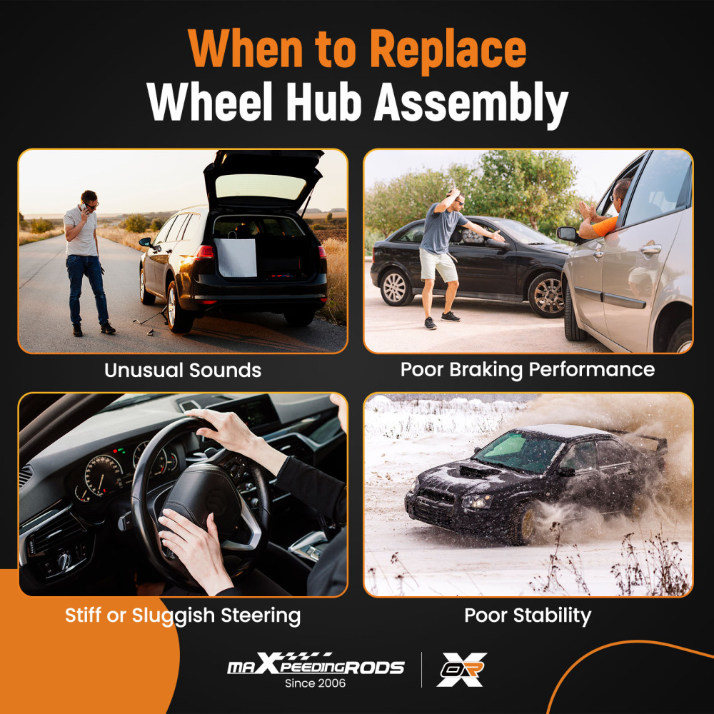 Front Wheel Bearing Hub compatible for F-150 V6 2.7L Petrol 4WD Only 515169 2015-2017