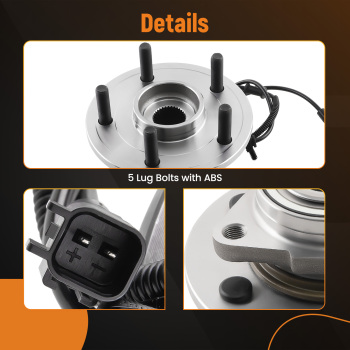 Front Wheel Bearing and Hubs Assembly Set compatible for Dodge Ram 1500 3.0L 3.6L 2012-2017