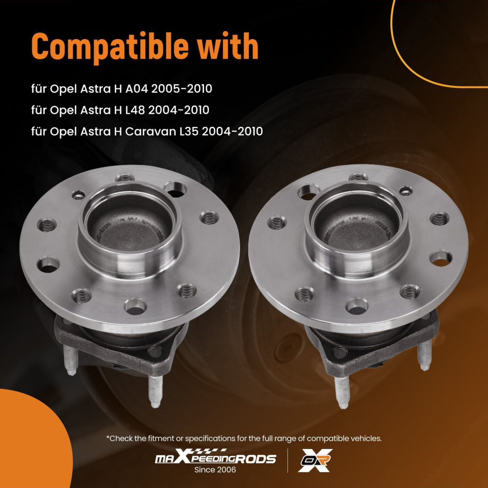 Mozzo ruota Set di cuscinetti ruota asse posteriore compatibile per Opel Zafira/Zafira