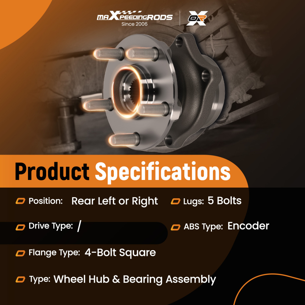 2x 5 Lug Wheel Hub Bearing compatible for Toyota 86 compatible for Scion FR-S 2013-2019 512401 WA512401