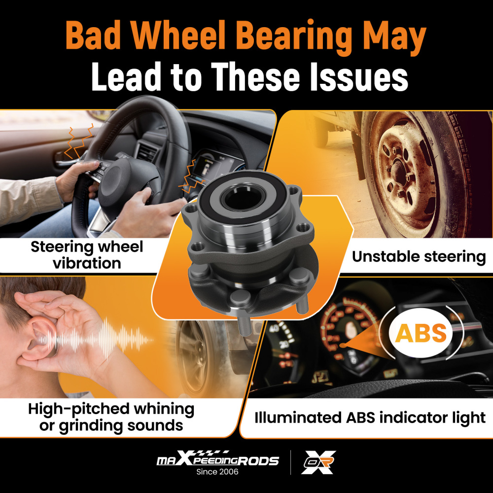 2x 5 Lug Wheel Hub Bearing compatible for Toyota 86 compatible for Scion FR-S 2013-2019 512401 WA512401