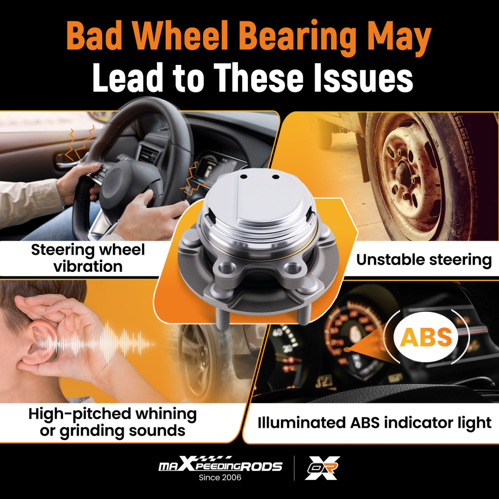 5-Lug Front Wheel Hub Assembly compatible for Infiniti Q70 M37 M56 2011-2019 BR930890