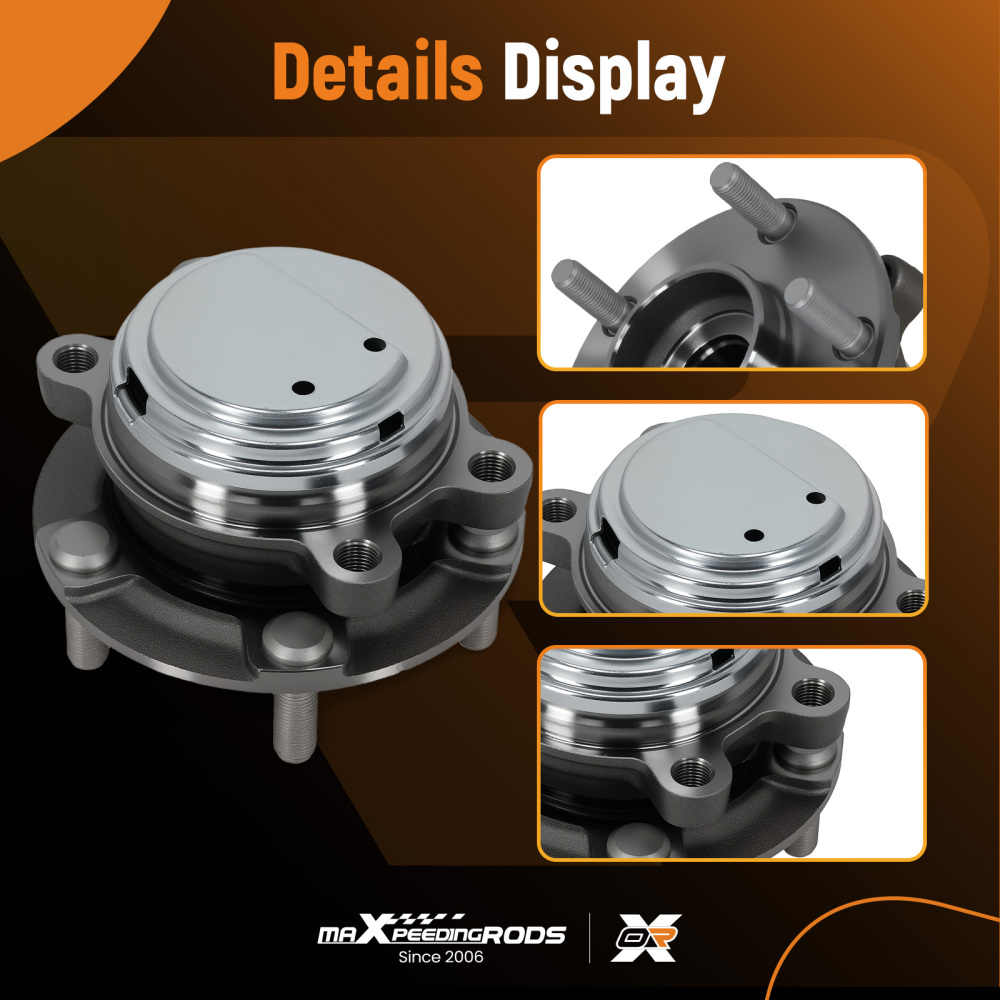 5-Lug Front Wheel Hub Assembly compatible for Infiniti G25 G35 G37 RWD 2007-2013 513334