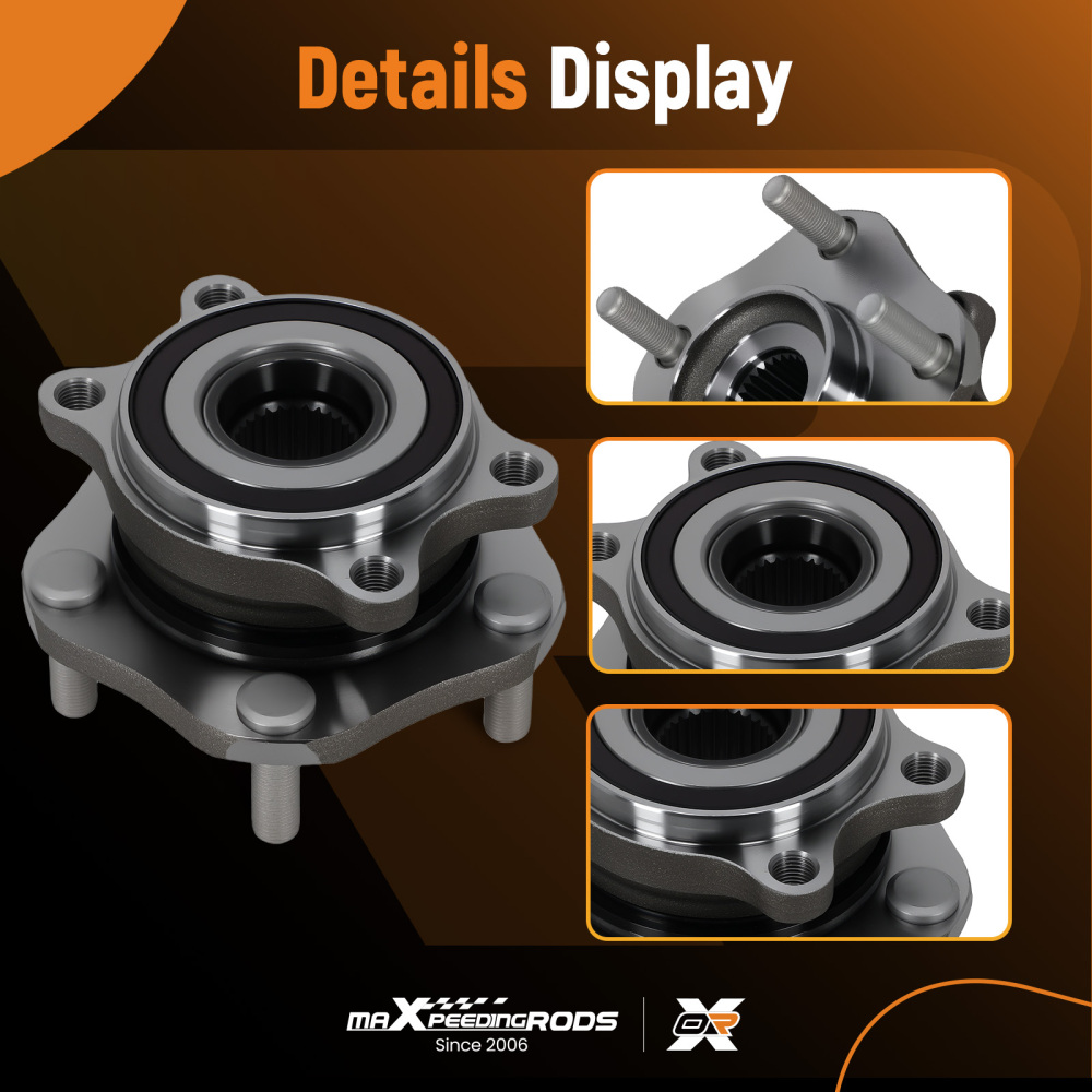 Front Wheel Hub Assembly compatible for Nissan Rogue 2014-2023 BR930992 with ABS Sensor