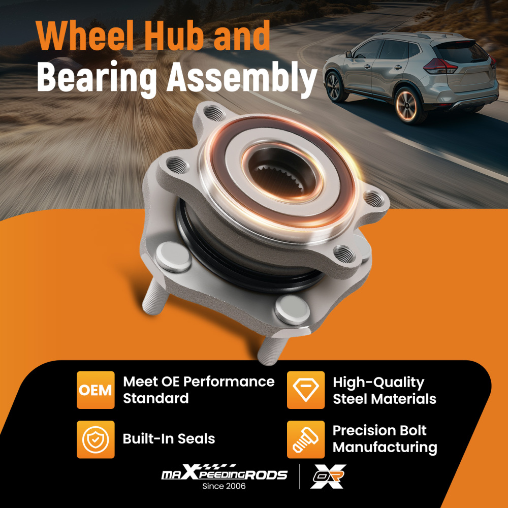 Front 5-Lug Wheel Hub Bearing compatible for Nissan Rogue Sport 2017-2022 BR930992 with ABS