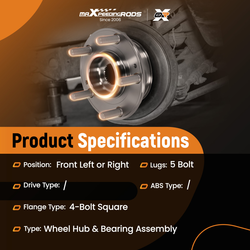 Front Wheel Bearing Hub compatible for Kia Sportage Optima 2016-2020 513374 5-Lug Design