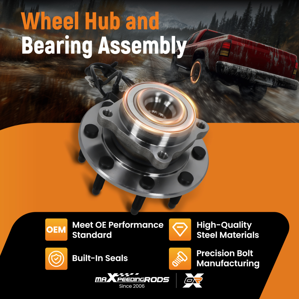 8 Bolt Wheel Hub Assembly 515058 compatible for Chevy Silverado GMC Sierra 2500HD 2001-2006