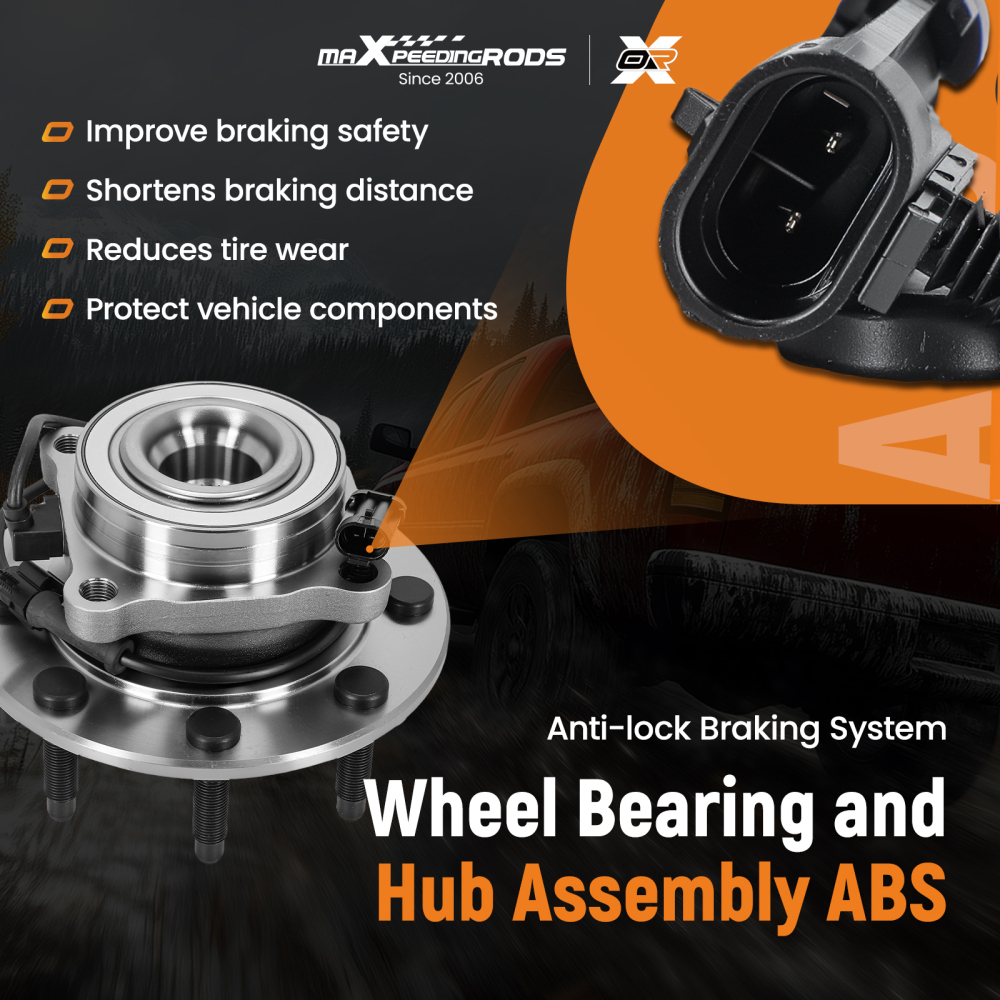 8 Bolt Wheel Hub Assembly 515058 compatible for Chevy Silverado GMC Sierra 2500HD 2001-2006