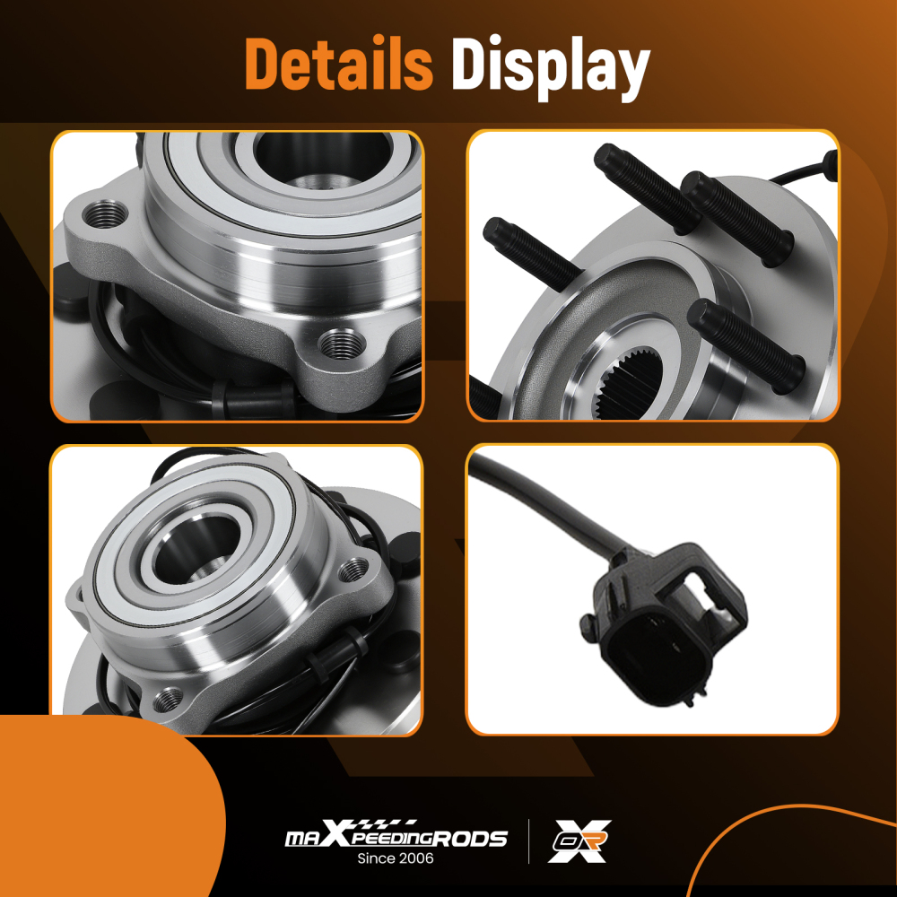 4WD Front Hub 515061 compatible for Dodge Ram 2500/3500 03-05 8-Bolt ABS Bearing Complete