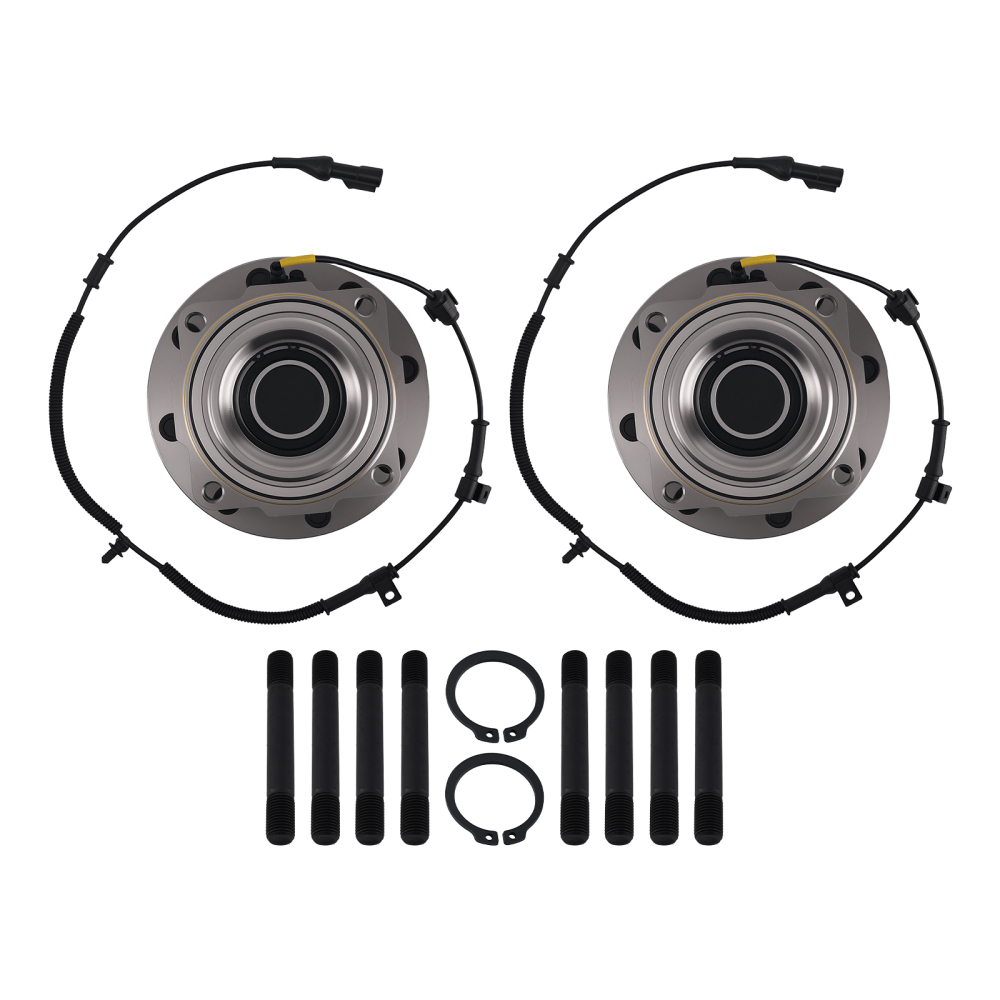 2x Front Bearing Assembly compatible for Ford F-250 F-350 2005-2010 WE515081 SRW 8 Bolt