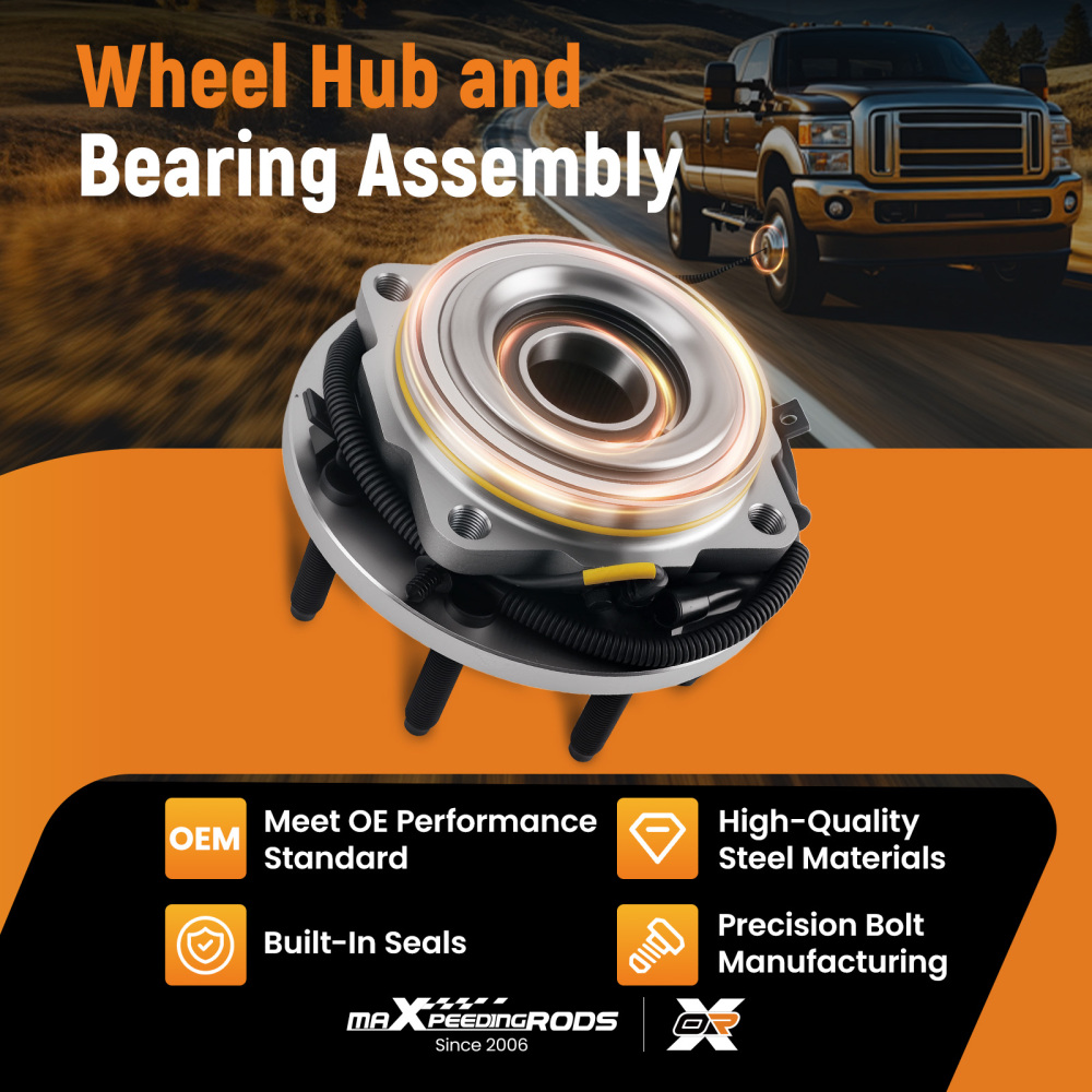 4WD Front Bearing Hub compatible for Ford F-250/F-350 2005 2006-2010 BR930695 8 Lug w/ABS