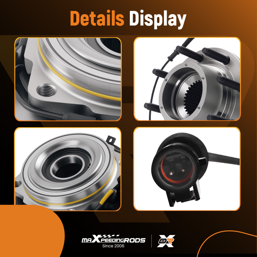 4WD Front Bearing Hub compatible for Ford F-250/F-350 2005 2006-2010 BR930695 8 Lug w/ABS