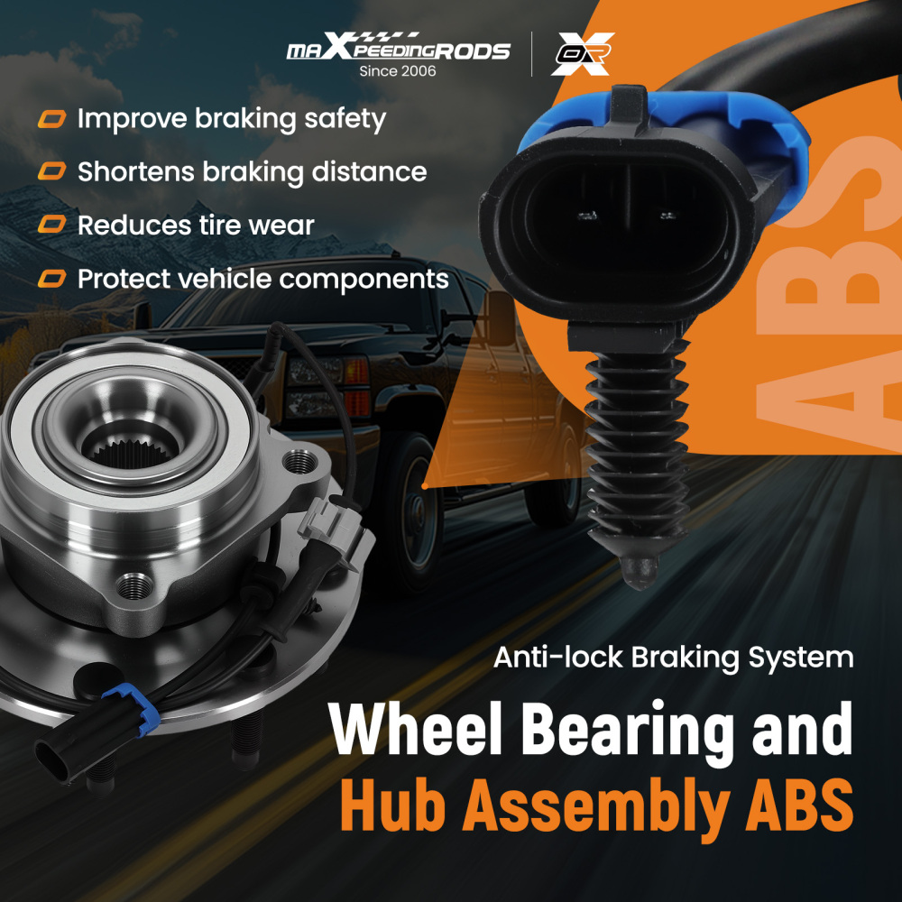 8 Bolt Front Wheel Hub Assembly compatible for Hummer H2 2008 - 2009 SP580312 Kit New