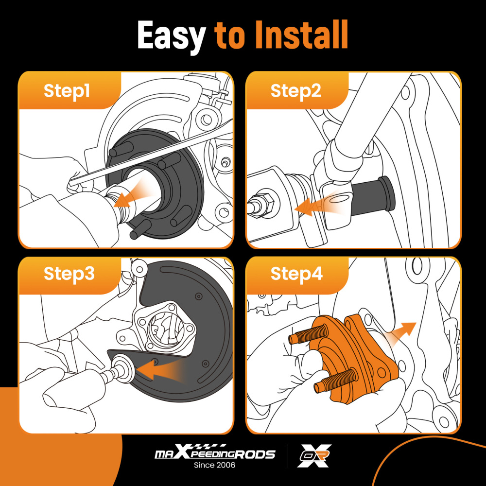 8 Bolt Front Wheel Hub Assembly compatible for Hummer H2 2008 - 2009 SP580312 Kit New